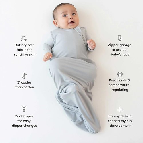 KYTE BABY Unisex Sleep Bag - 0.5 Tog Comfort for Babies & Toddlers | Medium, Storm Color