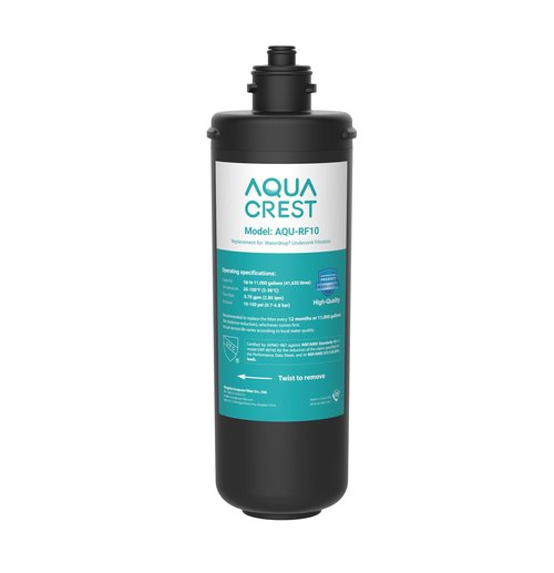 AQUACREST RF10 Water Filter, Replacement for Waterdrop 10UA/10UB Under Sink Water Filter System, 11K Gallons High Capacity, NSF/ANSI 42 Certified