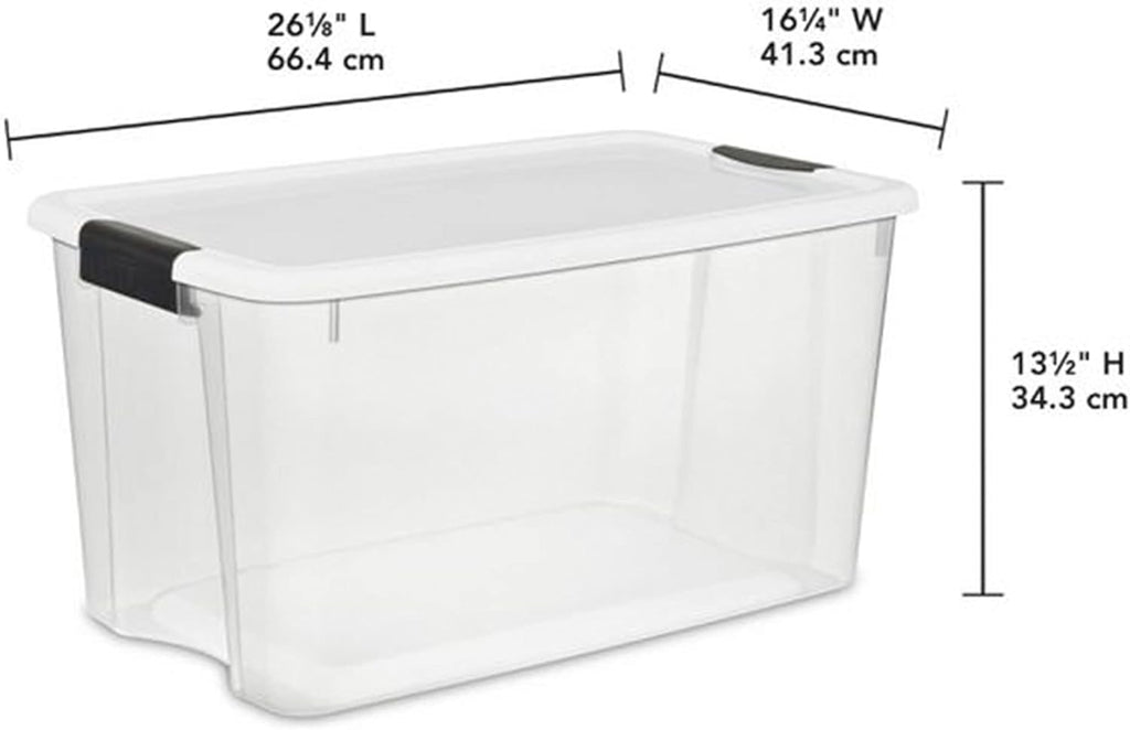 Sterilite Ultra Latching Storage Boxes - 4-Pack 70 Quart & 6-Pack 30 Quart Clear Plastic Bins
