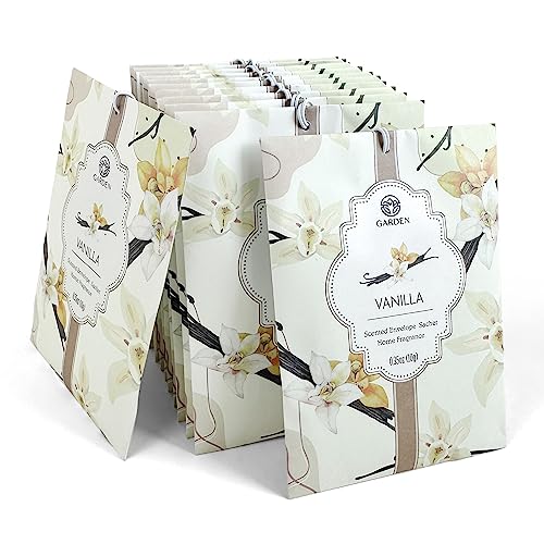 Vanilla Scented Sachets - 12 Pack Long-Lasting Air Fresheners for Closets