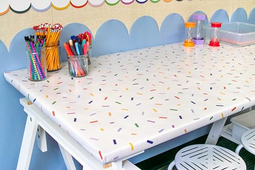 Sprinkles Bulletin Board Paper Roll - Durable Classroom Display Cover
