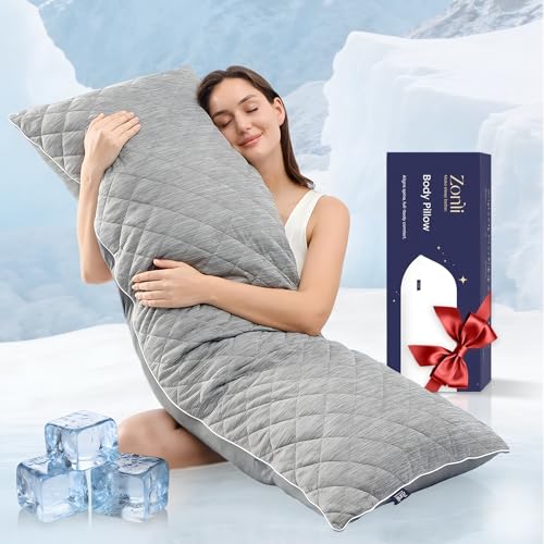 Cooling Body Pillow for Side Sleepers & Pregnancy - 20 x 54 Inch
