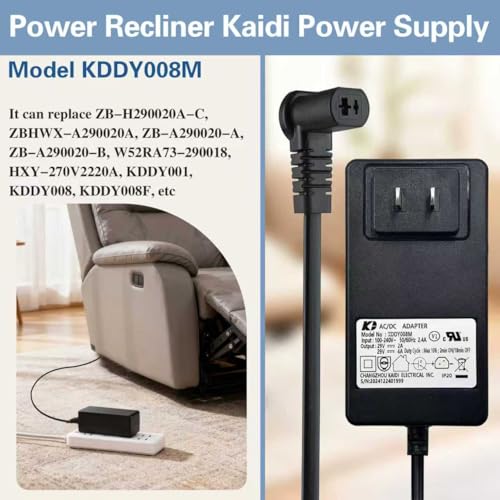 29V 2A Power Recliner Wall Adapter for Electric Lift Chairs KDDY008M