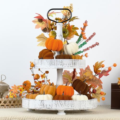 15PCS Artificial Velvet Pumpkins 2.75-Inch Fall Harvest Home Decor