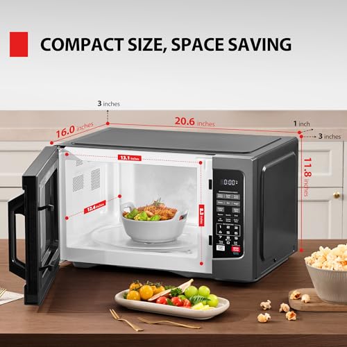 Countertop Microwave Oven 1.2 Cu. Ft. 1000W with Smart Sensor - Black