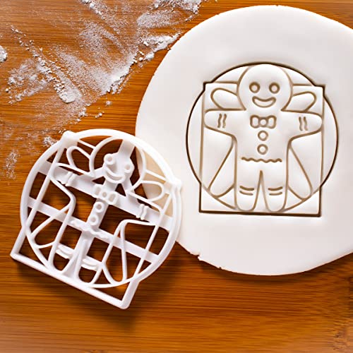 Bakerlogy Gingerbread Man Cookie Cutters Set - 4 Decorative Baking Tools