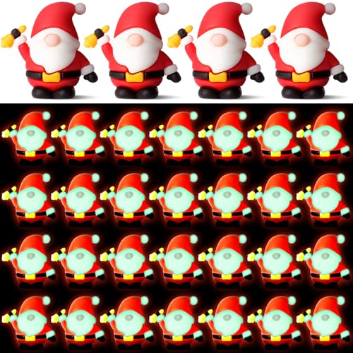 30 Pcs Luminous Christmas Mini Gnomes - Tiny Santa Holiday Decorations