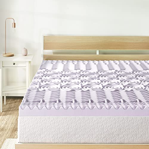 3-Inch Lavender Infused Memory Foam Mattress Topper - Twin