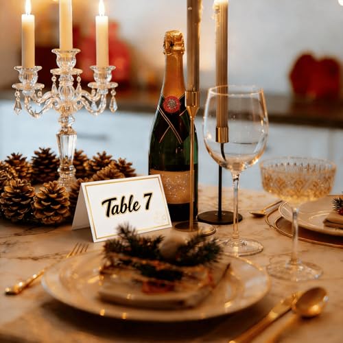 100 Elegant Gold Foil Place Cards | Printable Table Name Cards for Events