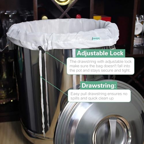 Reusable Fine Mesh Brew Bag 22x26 Inch 2-Pack for Beer and Wine