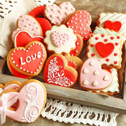 YomiFamily Heart Cookie Cutter Set - 5 Stainless Steel Shapes (3.15", 2.75", 2.36", 1.97", 1.57")