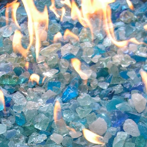 Turquoise Crushed Glass for Resin Art & Crafts - 3-6mm Chips (0.9 lb)