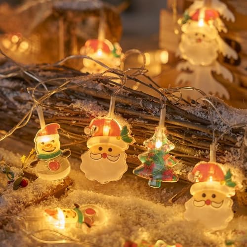 Battery-Powered Christmas String Lights with 10 LEDs for Indoor Holiday Decor