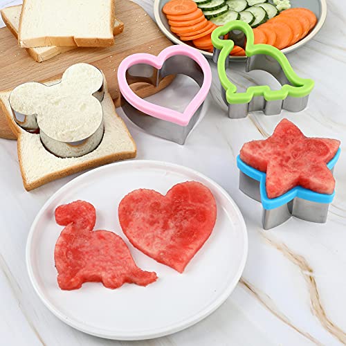 Elfkitwang Sandwich Cookie Cutters Set,