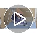 Over-the-Door Ironing Board with Iron Storage, 36 x 12 Inch Foldable Board