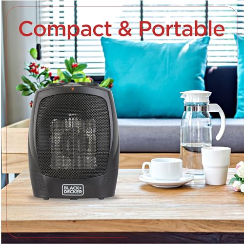 BLACK+DECKER Personal Ceramic Space Heater 1500W Black
