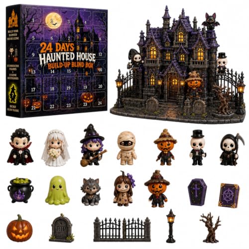 Haunted House Halloween Advent Calendar - 24 Day Spooky Countdown Decor