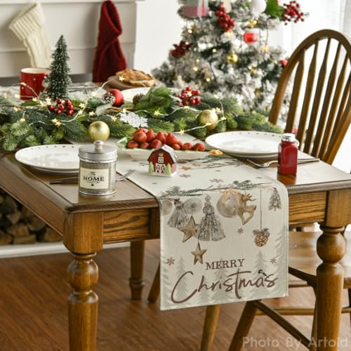 Artoid Mode 13 x 72 Inch Table Runner Beige | Polyester Home Decor