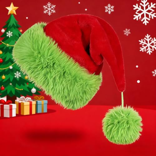 Unisex Santa Hat for Adults Christmas Party Holiday Costume Velvet & Lining