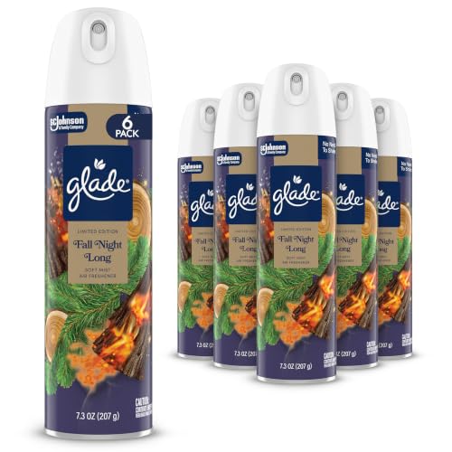 Soft Mist Air Freshener Spray, Fall Night Long Scent, 7.3oz (6-Pack)