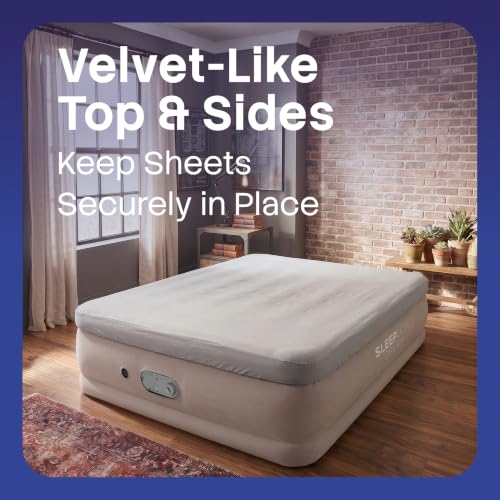 SLEEPLUX Dream 20” Queen Air Mattress with Built-in Dual Pump, Luxury Raised Bed