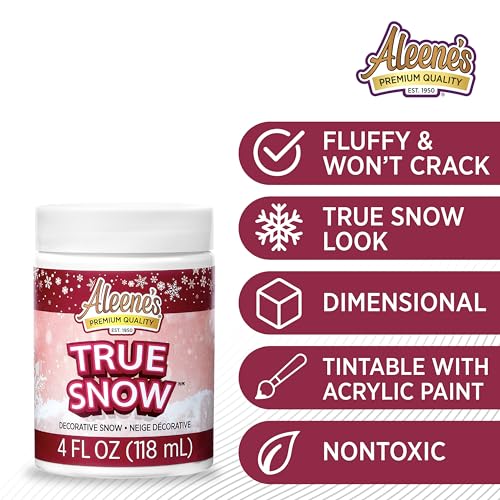 Fluffy Artificial Snow Paste for Holiday Crafts - 4 oz Weatherproof White