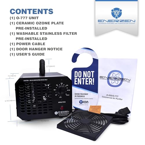 Industrial Ozone Generator 60,000mg Air Purifier Deodorizer Black