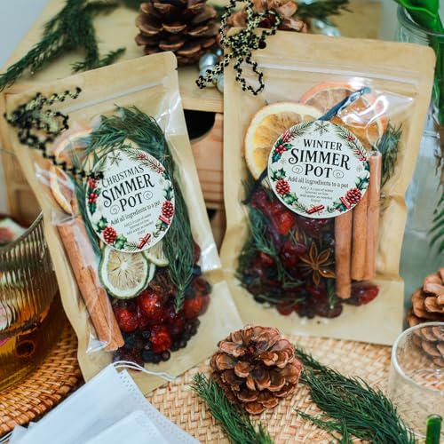 Natural Stovetop Potpourri Kit - 2 Pack Christmas & Winter Home Fragrance