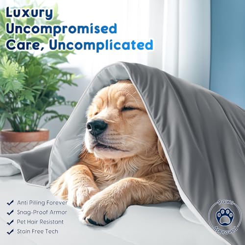 Cooling Blanket for Hot Sleepers - Breathable All-Season Comforter, Queen Size (90x90 inches)