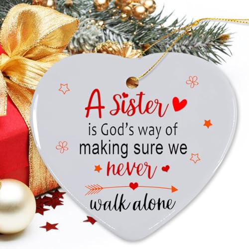 Sister Christmas Ornament 2026 - Sister Ornaments for Christmas Tree - JUNQIU US