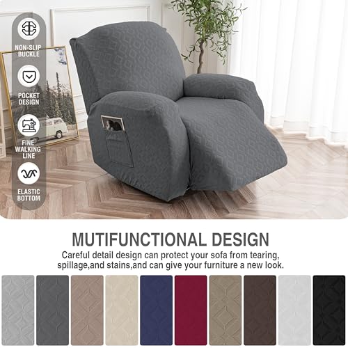 Waterproof Recliner Chair Cover - XL Size, Dark Gray, Easy Care