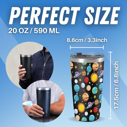 Space Lover Travel Tumbler - 20oz Stainless Steel Planet Gift