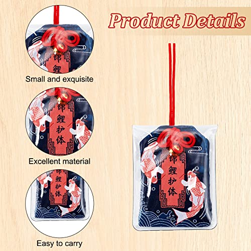WEBEEDY 8 Pcs Japanese Omamori Amulet Lucky Charms for Career Love Wealth Safety - 4x6 cm