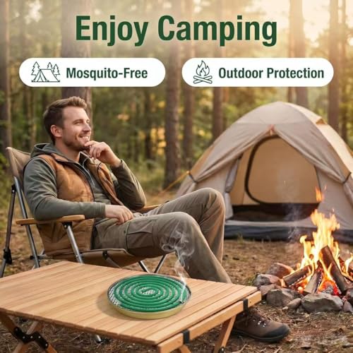 Citronella Mosquito Repellent Coils - 20 Count Natural Plant-Based Incense