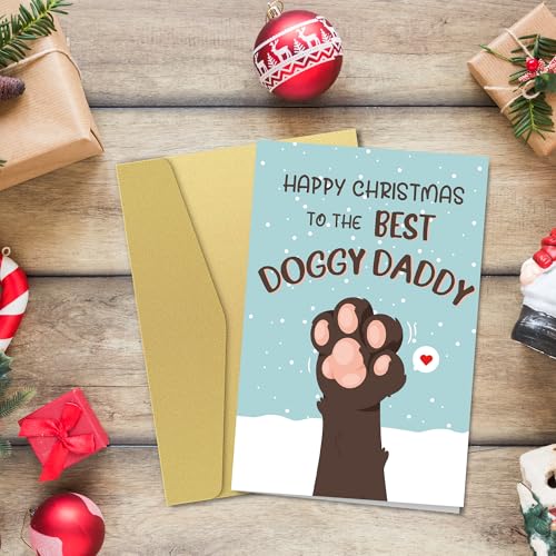 Funny Christmas Dog Card From Zoytonky - Happy Christmas to The Best Doggy Daddy - Listing 07
