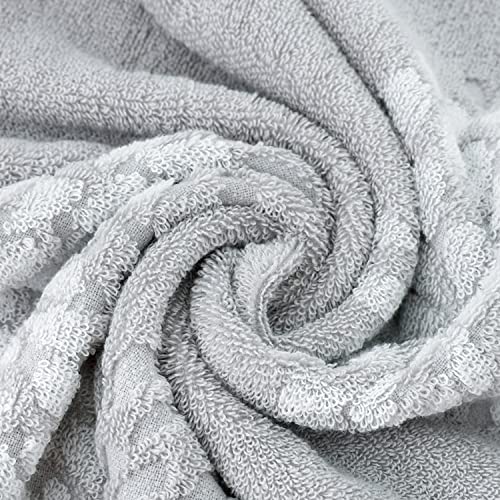 Floral Cotton Hand Towels Set of 4 - Soft & Absorbent Decorative Bathroom Set