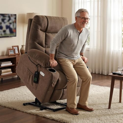 Power Lift Recliner Chair with Extended Footrest and USB Charging