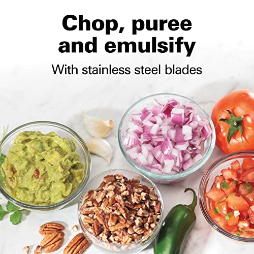 3-Cup Electric Mini Food Processor & Vegetable Chopper, 350W - Black