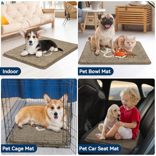 Super Absorbent Dog Door Mat, 30x20 Inch Non-Slip Washable Pet Rug