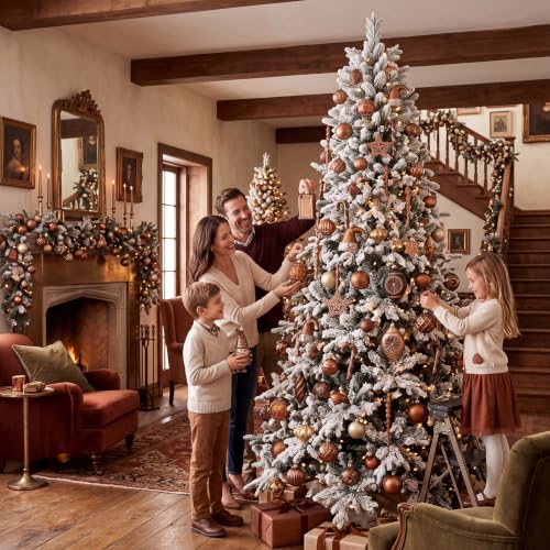 Valery Madelyn 100ct Christmas Ball Ornaments Set – Large Luxury Bronze Royal