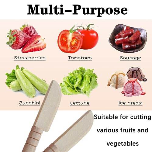 3-Piece Wooden Safe Kids Cooking Knife Set for Vegetables and Fruit