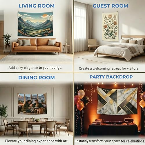 Custom Photo Tapestry - Personalized Fabric Wall Hanging Banner for Home & Dorm