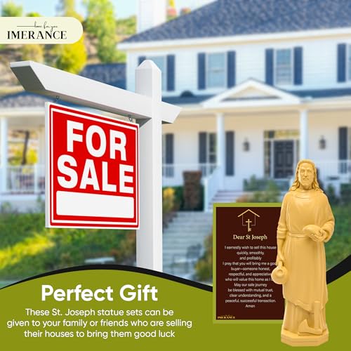 4-Inch St. Joseph Statue for Selling House with Prayer Card Set