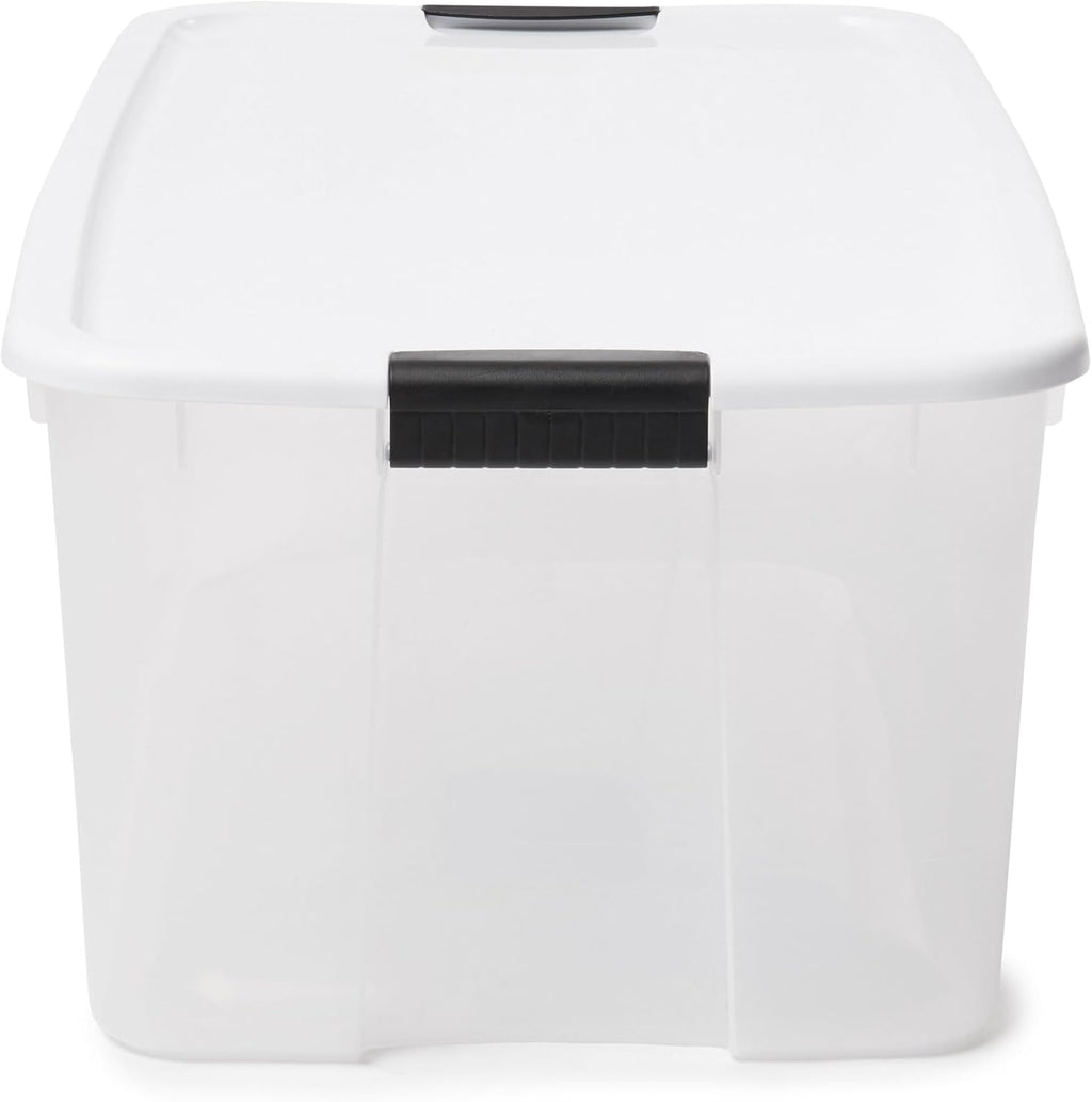 Sterilite 16-Pack Ultra Latching Storage Bins - Heavy-Duty Clear Plastic Containers, 116 Quart