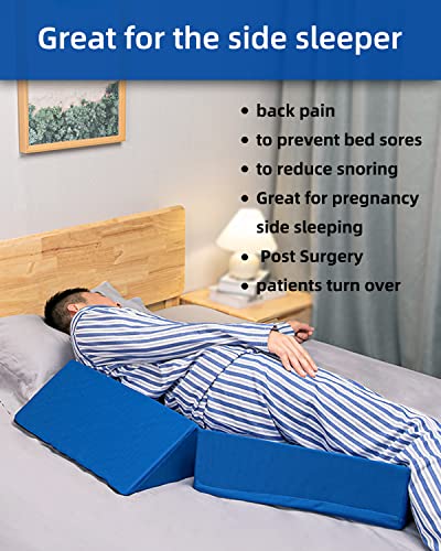 3-in-1 Wedge Pillow Set for Side Sleeping & Back Pain Relief