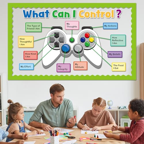 Growth Mindset Bulletin Board Set - Video Game Classroom Decor (49 Pieces)