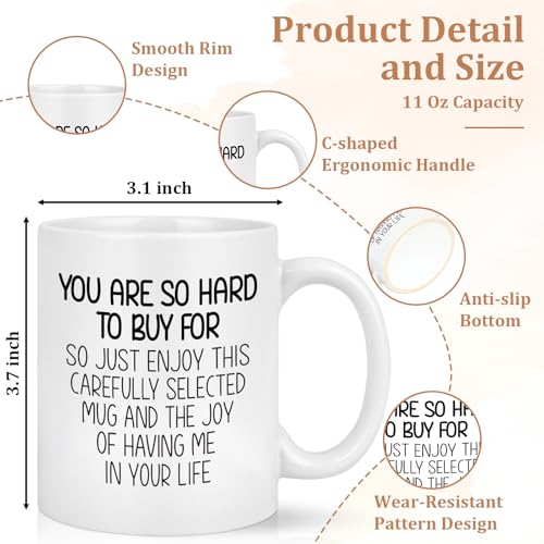 YHRJWN White Funny Mug - 11 Oz Humorous Coffee Cup for Men - Christmas & Birthday Gift