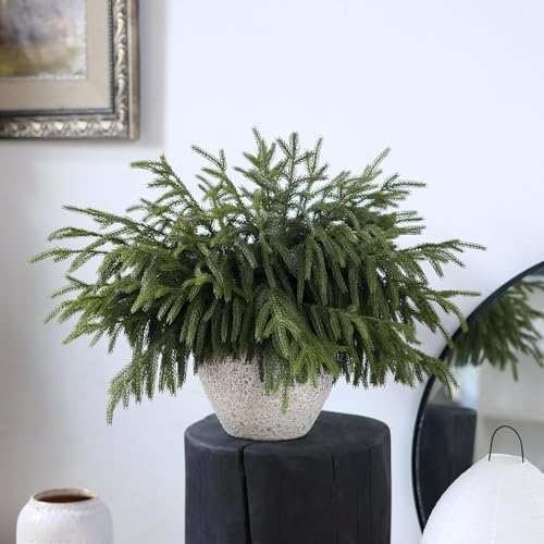 16Pcs 18in Lifelike Norfolk Pine Branches for Vase - YXZZWL