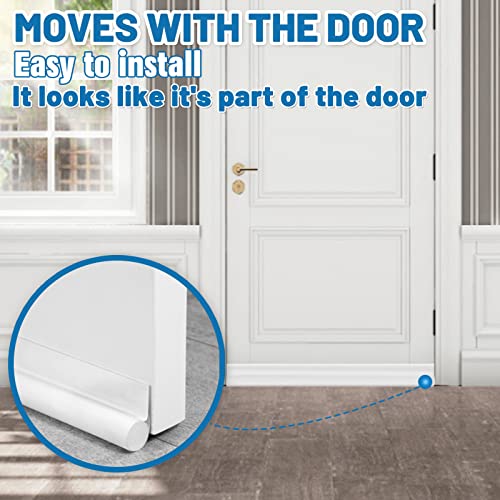 Under Door Draft Stopper 36 Inch - Insulated Door Sweep & Draft Blocker