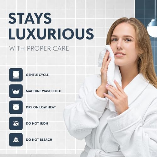 White Classic Luxury Cotton Washcloths 13x13 Inch - 650 GSM Turkish |